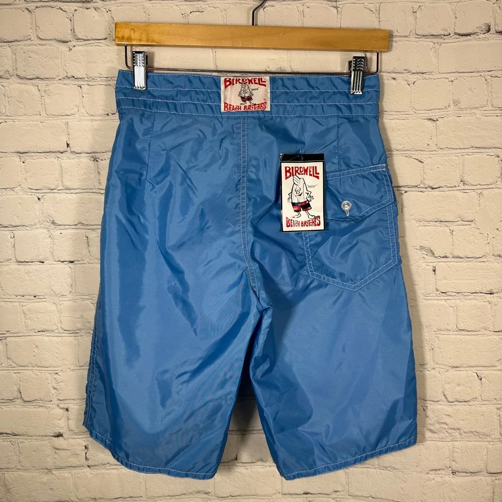 NEW Birdwell Beach Britches 323 Board Shorts Mens 28 Blue SurfNyl Made in USA